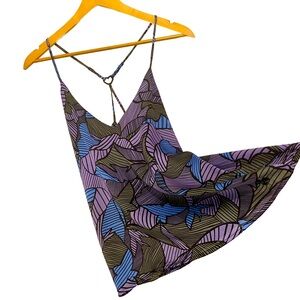 Lost: Woman Satin Cami V-neck Spaghetti Adjustable Strap Racerback Silk Tank Top